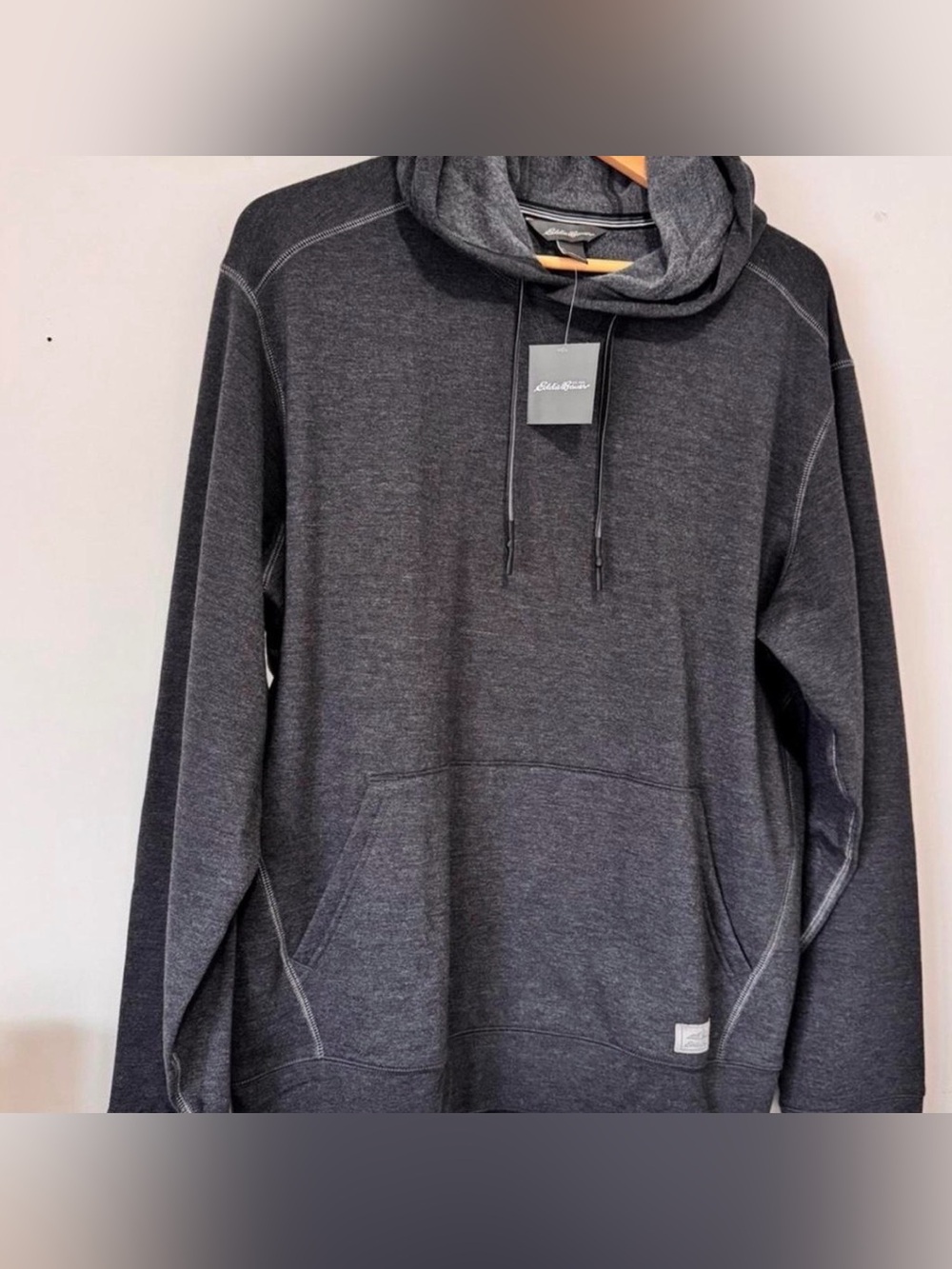 Eddie Bauer Men’s Dark Charcoal Pullover Hoodie